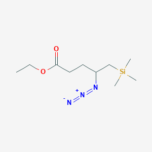 molecular formula C10H21N3O2Si B14231321 Pentanoic acid, 4-azido-5-(trimethylsilyl)-, ethyl ester CAS No. 499968-78-4