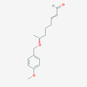 molecular formula C16H22O3 B14231322 (7R)-7-[(4-methoxyphenyl)methoxy]oct-2-enal CAS No. 499144-94-4