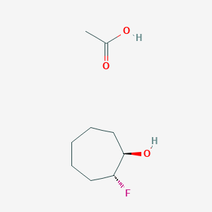 molecular formula C9H17FO3 B14231365 acetic acid;(1R,2R)-2-fluorocycloheptan-1-ol CAS No. 433305-10-3