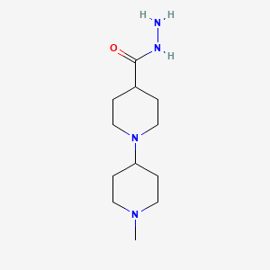 molecular formula C12H24N4O B1423137 1'-Methyl-1,4'-bipiperidine-4-carbohydrazide CAS No. 1306738-80-6