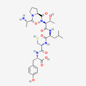 molecular formula C30H46N6O9S B14231372 L-Alanyl-L-prolyl-L-threonyl-L-leucyl-L-cysteinyl-L-tyrosine CAS No. 512807-94-2
