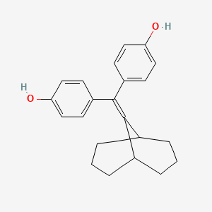 molecular formula C22H24O2 B14231376 Phenol, 4,4'-(bicyclo[3.3.1]non-9-ylidenemethylene)bis- CAS No. 533930-85-7