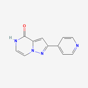 molecular formula C11H8N4O B1423140 2-(pyridin-4-yl)pyrazolo[1,5-a]pyrazin-4(5H)-one CAS No. 1351398-75-8