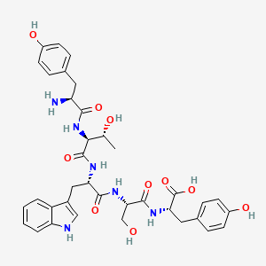 molecular formula C36H42N6O10 B14231403 L-Tyrosyl-L-threonyl-L-tryptophyl-L-seryl-L-tyrosine CAS No. 824952-03-6