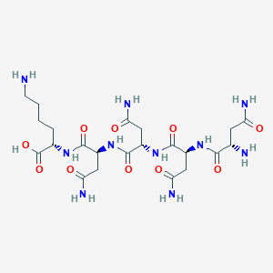 molecular formula C22H38N10O10 B14231408 L-Asparaginyl-L-asparaginyl-L-asparaginyl-L-asparaginyl-L-lysine CAS No. 798540-40-6