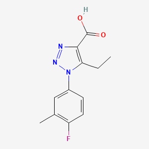5-ethyl-1-(4-fluoro-3-methylphenyl)-1H-1,2,3-triazole-4-carboxylic acid