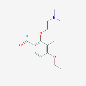 molecular formula C15H23NO3 B14231489 2-[2-(Dimethylamino)ethoxy]-3-methyl-4-propoxybenzaldehyde CAS No. 820238-36-6