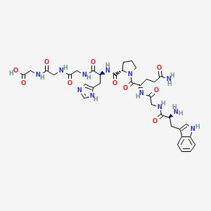 molecular formula C35H46N12O10 B14231499 L-Tryptophylglycyl-L-glutaminyl-L-prolyl-L-histidylglycylglycylglycine CAS No. 765910-64-3