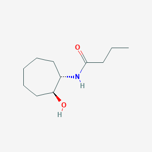 molecular formula C11H21NO2 B14231505 Butanamide, N-[(1S,2S)-2-hydroxycycloheptyl]- CAS No. 821801-02-9