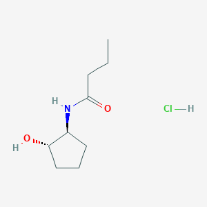 molecular formula C9H18ClNO2 B14231558 N-[(1S,2S)-2-hydroxycyclopentyl]butanamide;hydrochloride CAS No. 821800-97-9