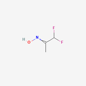 molecular formula C3H5F2NO B1423157 N-(1,1-difluoropropan-2-ylidene)hydroxylamine CAS No. 433-49-8