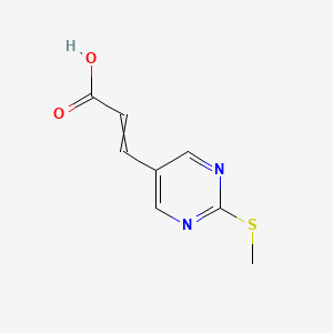 molecular formula C8H8N2O2S B1423159 (E)-3-(2-(甲硫基)嘧啶-5-基)丙烯酸 CAS No. 915924-30-0