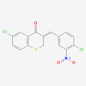 6-chloro-3-[(Z)-(4-chloro-3-nitrophenyl)methylidene]-2H-thiochromen-4-one