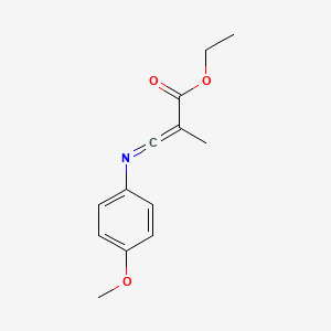 molecular formula C13H15NO3 B14231604 Ethyl 3-[(4-methoxyphenyl)imino]-2-methylprop-2-enoate CAS No. 652995-64-7