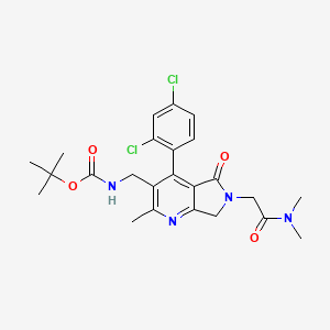 tert-butyl (4-(2,4-dichlorophenyl)-6-(2-(dimethylamino)-2-oxoethyl)-2-methyl-5-oxo-6,7-dihydro-5H-pyrrolo[3,4-b]pyridin-3-yl)methylcarbamate