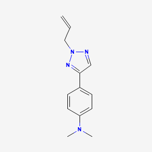molecular formula C13H16N4 B14231679 Benzenamine, N,N-dimethyl-4-[2-(2-propenyl)-2H-1,2,3-triazol-4-yl]- CAS No. 570387-91-6