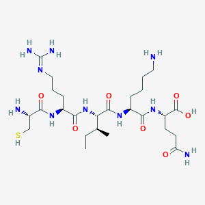 molecular formula C26H50N10O7S B14231758 L-Cysteinyl-N~5~-(diaminomethylidene)-L-ornithyl-L-isoleucyl-L-lysyl-L-glutamine CAS No. 488760-96-9