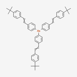 molecular formula C54H57As B14231760 Tris{4-[2-(4-tert-butylphenyl)ethenyl]phenyl}arsane CAS No. 823235-16-1