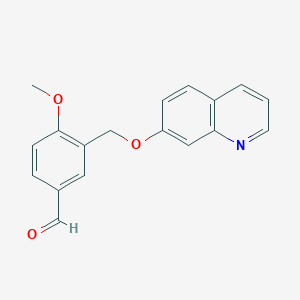 4-Methoxy-3-[(quinolin-7-yloxy)methyl]benzaldehyde