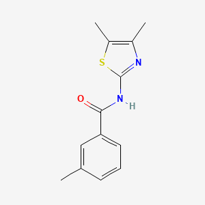 molecular formula C13H14N2OS B14231777 N-(4,5-dimethyl-1,3-thiazol-2-yl)-3-methylbenzamide CAS No. 549543-74-0
