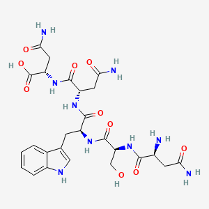 molecular formula C26H35N9O10 B14231860 L-Asparaginyl-L-seryl-L-tryptophyl-L-asparaginyl-L-asparagine CAS No. 571146-29-7