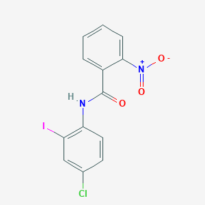 molecular formula C13H8ClIN2O3 B14231867 Benzamide, N-(4-chloro-2-iodophenyl)-2-nitro- CAS No. 826991-59-7