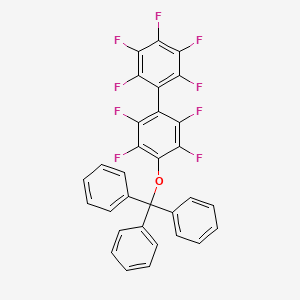 molecular formula C31H15F9O B14231877 2,2',3,3',4,5,5',6,6'-Nonafluoro-4'-(triphenylmethoxy)-1,1'-biphenyl CAS No. 402593-83-3