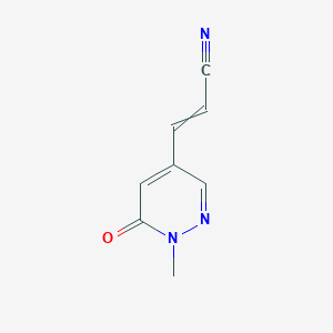 molecular formula C8H7N3O B14231878 3-(1-Methyl-6-oxo-1,6-dihydropyridazin-4-yl)prop-2-enenitrile CAS No. 825634-05-7
