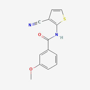 molecular formula C13H10N2O2S B14231945 N-(3-cyanothiophen-2-yl)-3-methoxybenzamide CAS No. 721909-43-9
