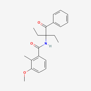 molecular formula C21H25NO3 B14232054 N-(3-Benzoylpentan-3-yl)-3-methoxy-2-methylbenzamide CAS No. 551963-80-5