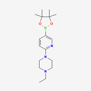 B1423206 1-Ethyl-4-(5-(4,4,5,5-tetramethyl-1,3,2-dioxaborolan-2-yl)pyridin-2-yl)piperazine CAS No. 940285-00-7