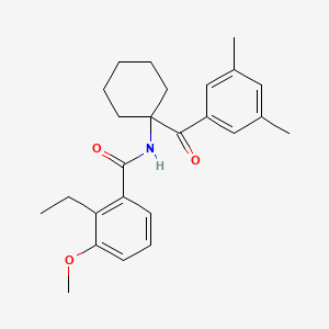 molecular formula C25H31NO3 B14232071 N-[1-(3,5-Dimethylbenzoyl)cyclohexyl]-2-ethyl-3-methoxybenzamide CAS No. 594872-61-4