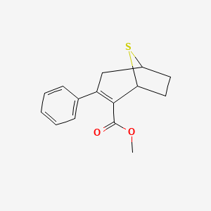 molecular formula C15H16O2S B14232082 Methyl 3-phenyl-8-thiabicyclo[3.2.1]oct-2-ene-2-carboxylate CAS No. 823790-90-5