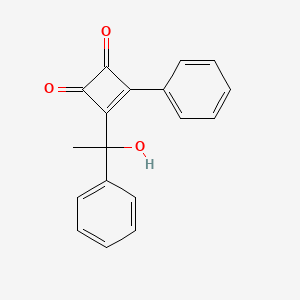 molecular formula C18H14O3 B14232103 3-Cyclobutene-1,2-dione, 3-(1-hydroxy-1-phenylethyl)-4-phenyl- CAS No. 823833-62-1