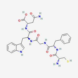 molecular formula C29H35N7O7S B14232160 L-Cysteinyl-L-phenylalanylglycyl-L-tryptophyl-L-asparagine CAS No. 497173-96-3