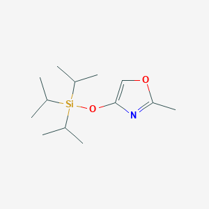molecular formula C13H25NO2Si B14232165 2-Methyl-4-{[tri(propan-2-yl)silyl]oxy}-1,3-oxazole CAS No. 389578-46-5