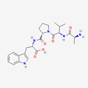 molecular formula C24H33N5O5 B14232171 L-Tryptophan, L-alanyl-L-valyl-L-prolyl- CAS No. 443302-97-4