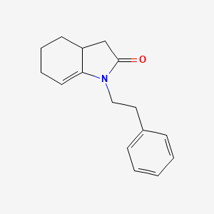 molecular formula C16H19NO B14232182 1-(2-Phenylethyl)-1,3,3a,4,5,6-hexahydro-2H-indol-2-one CAS No. 420086-56-2