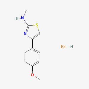 molecular formula C11H13BrN2OS B1423219 4-(4-methoxyphenyl)-N-methyl-1,3-thiazol-2-amine hydrobromide CAS No. 1280787-26-9