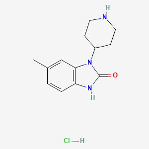 6-methyl-1-(piperidin-4-yl)-2,3-dihydro-1H-1,3-benzodiazol-2-one hydrochloride
