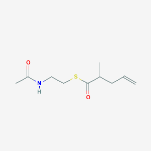 molecular formula C10H17NO2S B14232247 S-(2-Acetamidoethyl) 2-methylpent-4-enethioate CAS No. 398518-37-1