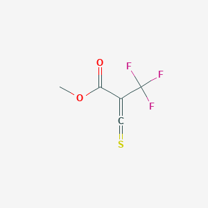 molecular formula C5H3F3O2S B14232269 Methyl 3-sulfanylidene-2-(trifluoromethyl)prop-2-enoate CAS No. 651719-49-2