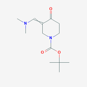 molecular formula C13H22N2O3 B1423227 tert-butyl 3-[(dimethylamino)methylene]-4-oxotetrahydro-1(2H)-pyridinecarboxylate CAS No. 1310796-19-0