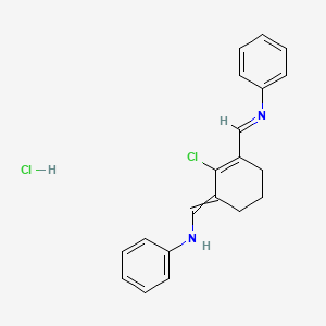 N-((E)-(2-chloro-3-((E)-(phenylimino)methyl)cyclohex-2-en-1-ylidene)methyl)aniline hydrochloride