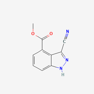 molecular formula C10H7N3O2 B1423236 methyl 3-cyano-1H-indazole-4-carboxylate CAS No. 1167056-21-4