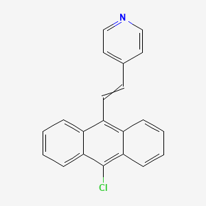 molecular formula C21H14ClN B14232364 4-[2-(10-Chloroanthracen-9-YL)ethenyl]pyridine CAS No. 481053-98-9