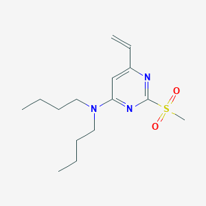 molecular formula C15H25N3O2S B14232371 N,N-Dibutyl-6-ethenyl-2-(methanesulfonyl)pyrimidin-4-amine CAS No. 823220-84-4