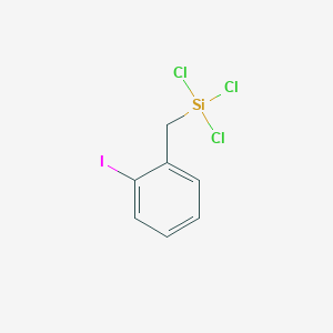 molecular formula C7H6Cl3ISi B14232387 Trichloro[(2-iodophenyl)methyl]silane CAS No. 471295-07-5