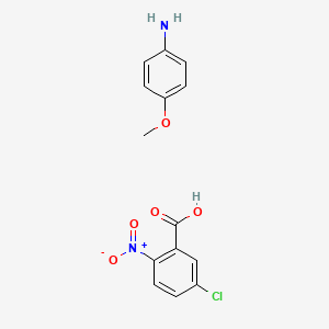 molecular formula C14H13ClN2O5 B14232390 5-Chloro-2-nitrobenzoic acid;4-methoxyaniline CAS No. 517883-26-0