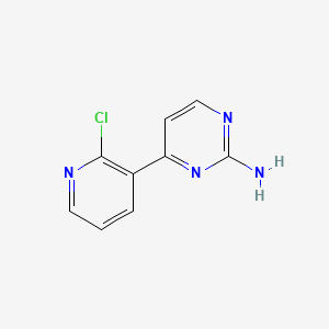 molecular formula C9H7ClN4 B1423240 4-(2-Chloropyridin-3-yl)pyrimidin-2-amine CAS No. 870221-49-1